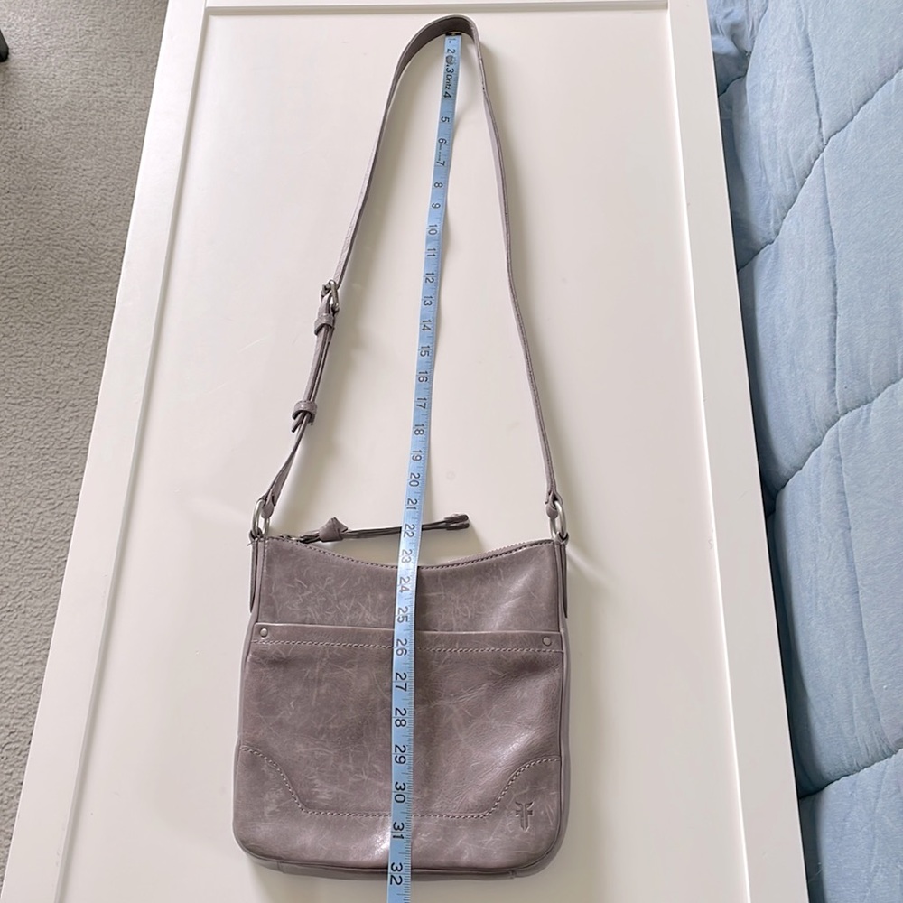 💜 Frye - Melissa Swing Pack Zip Crossbody Bag in Color Amethyst - Picture 7 of 16